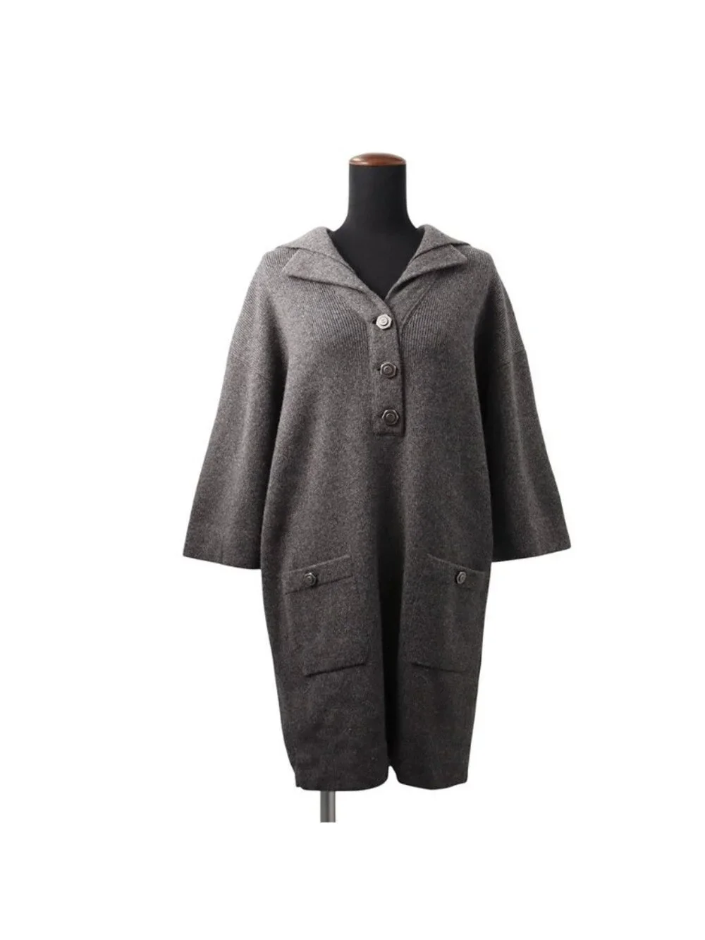 Chanel Dress Knit CC Logo Cashmere 36